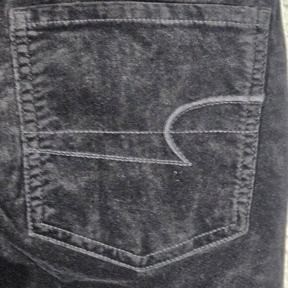 AEO Velvet Jeggings Women's Black Super Stretch Skinny Size 6 VTG Old School - Picture 8 of 16